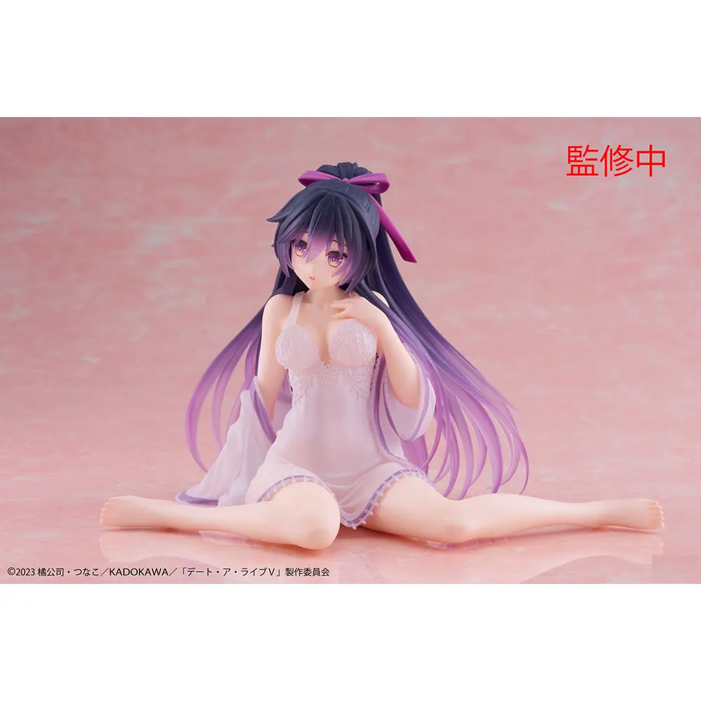 11CM Anime DATE A LIVE Figure Yatogami Tohka Sitting Pajamas Anime Model Toy Gift Collection Decorative Ornaments PVC