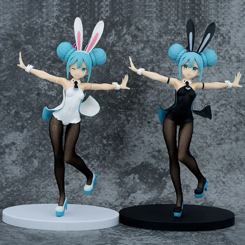 ミクとバニーガールズアクションフィギュア初音フィギュアデスクトップ装飾漫画の装飾玩具不規則な要素モデル人形かわいいギフト