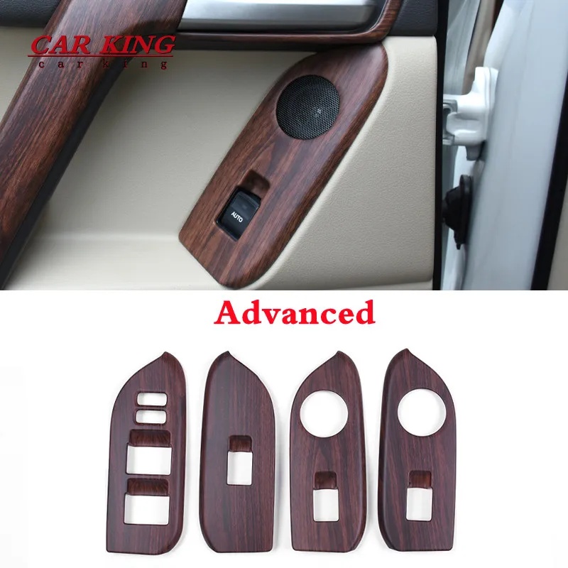 

Car interior decoration door window button cover Anti-scratch trim accessories 2018 2019 2020 for Toyota Land Cruiser Prado 150