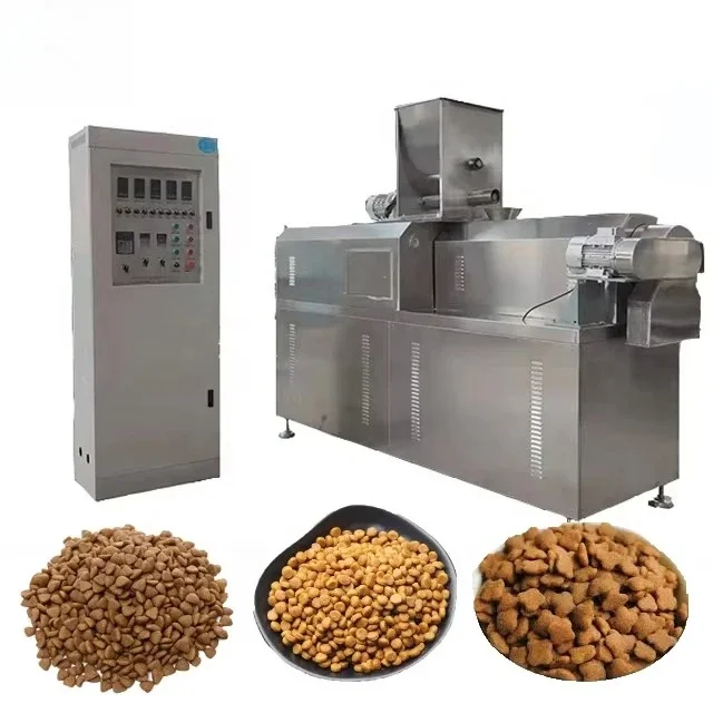 Kibble Pet Food Product Extruder Dry Dog Cat Food Making Machine Manufacturers