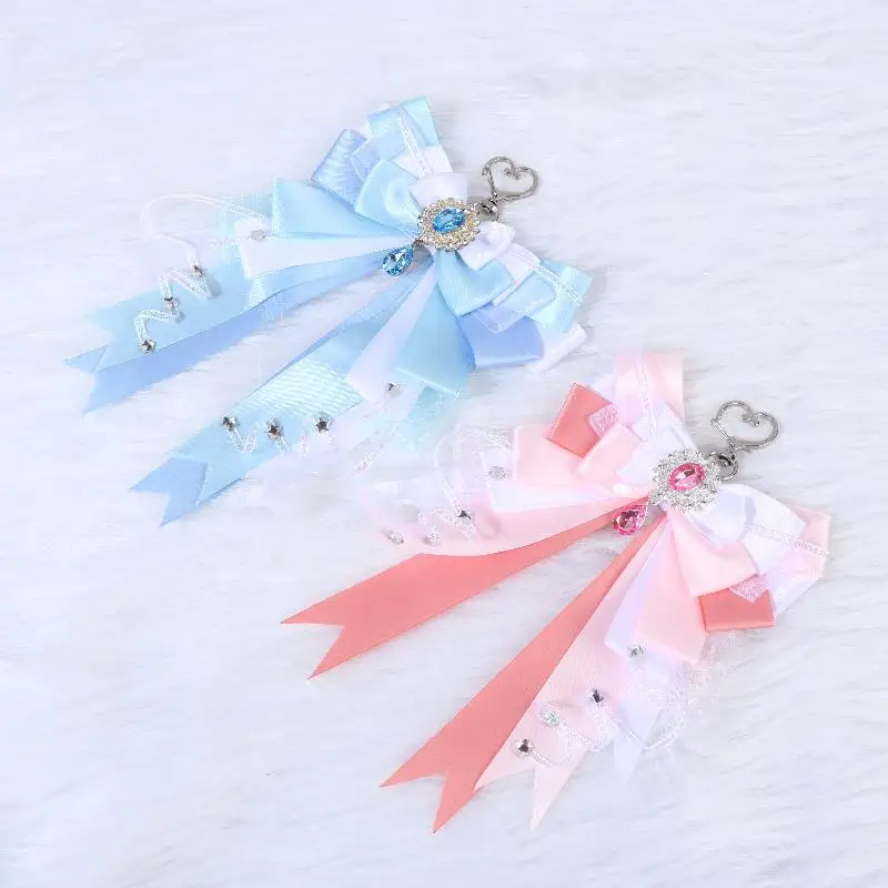 Itabag Dekorationszubehör Doppelschichtige Schleife Taschenanhänger DIY Handgemachter Lolita-Schmuck Geschenk für Freund Anime-Zubehör – Detail 3