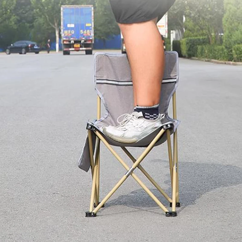 Chaises de plage de camping légères, dossier pliable, chaise de pique-nique, détente, mobilier d'extérieur en métal portable, LLOC