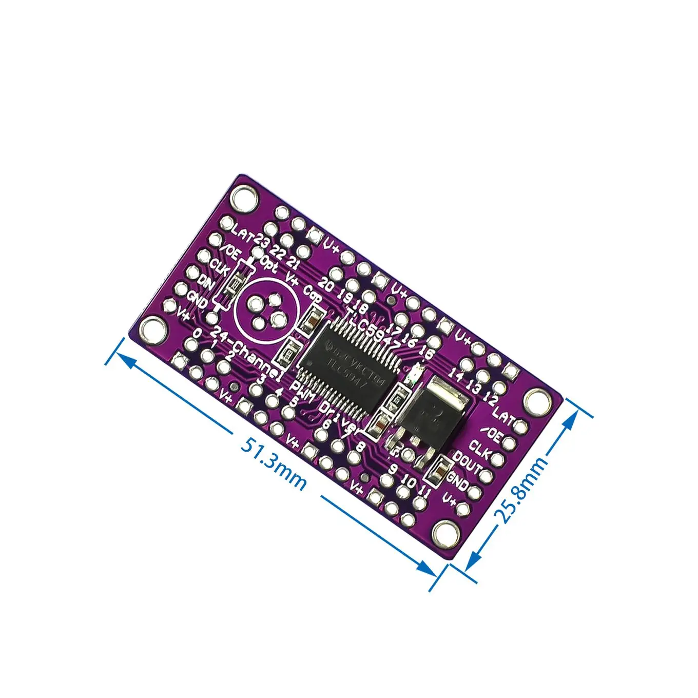 TLC5947 12-Bit 24-Channel PWM LED Driver Module With Internal Oscillator 12 Bit 3-5.5V