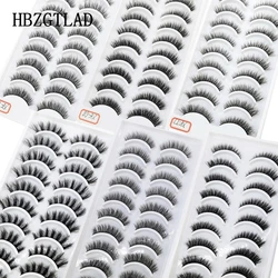 NEW 10 Pairs 3D Faux Mink Eyelashes Natural Long False Eyelashes Dramatic Fluffy Fake Lashes Makeup Extension Eyelashes Cilio