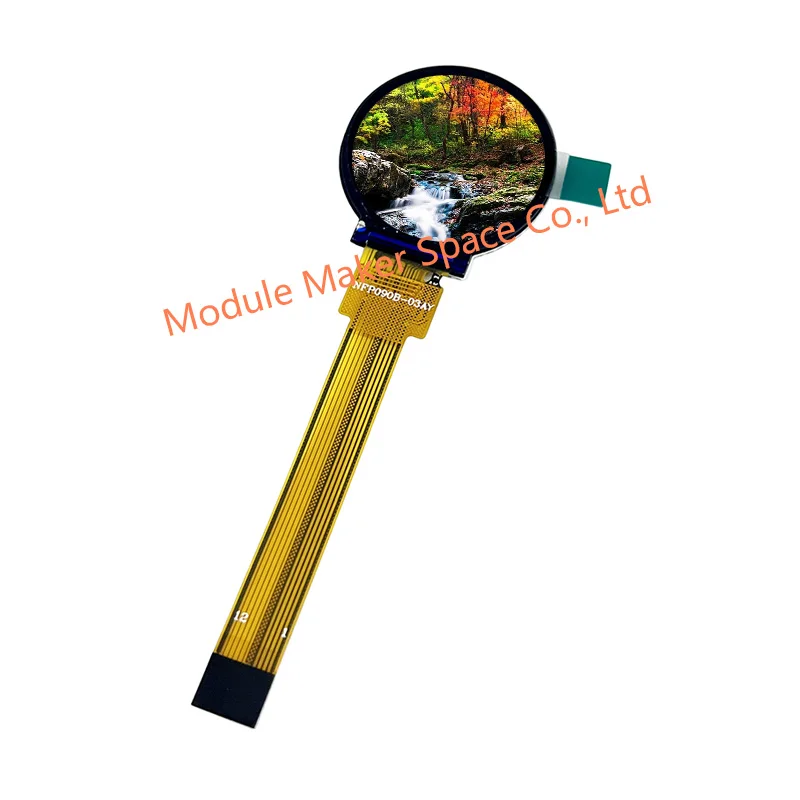 Módulo de exibição LCD TFT de 0,9 polegadas, driver ST7735 de tela colorida SPI redonda 128x128