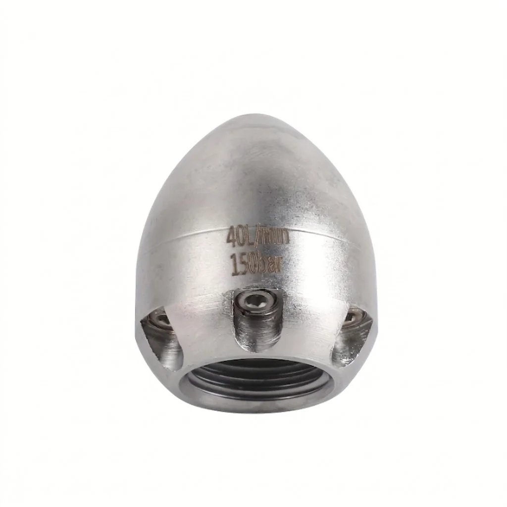 1Pc Industrial Drain Cleaning Nozzle, High Pressure Sewer Jet Nozzle with Adapter for Pipeline Dredging & Municipal Use