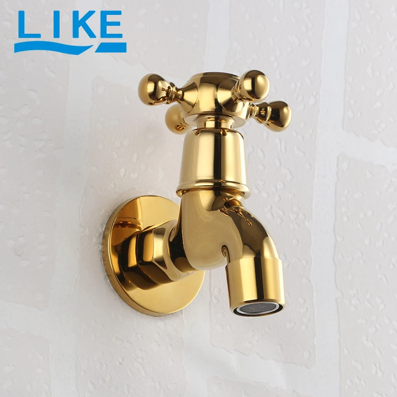 

Смеситель из нержавеющей стали 304, одно отверстие, с крестообразной ручкой, настенный, одинарный, холодный G1/2, смеситель для умывальника, ванной комнаты