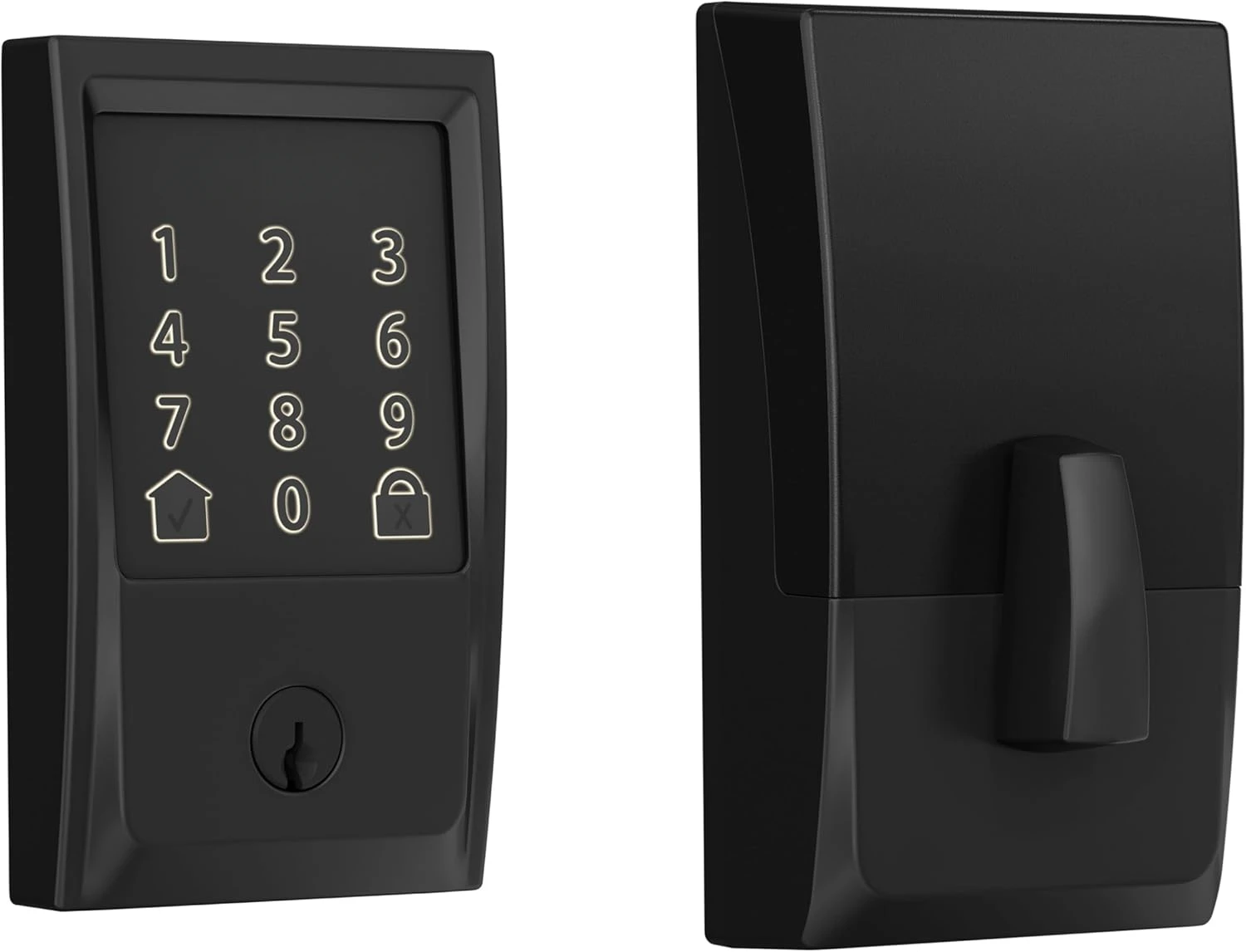 Encode Smart Wi-Fi Deadbolt with Century Trim in Matte Black