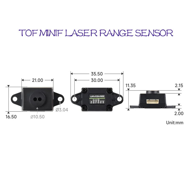 Single-Point D-TOF Laser Distance Sensor UART Interface Time of Flight Range Finder for Drone Obstacle Avoidance Robot
