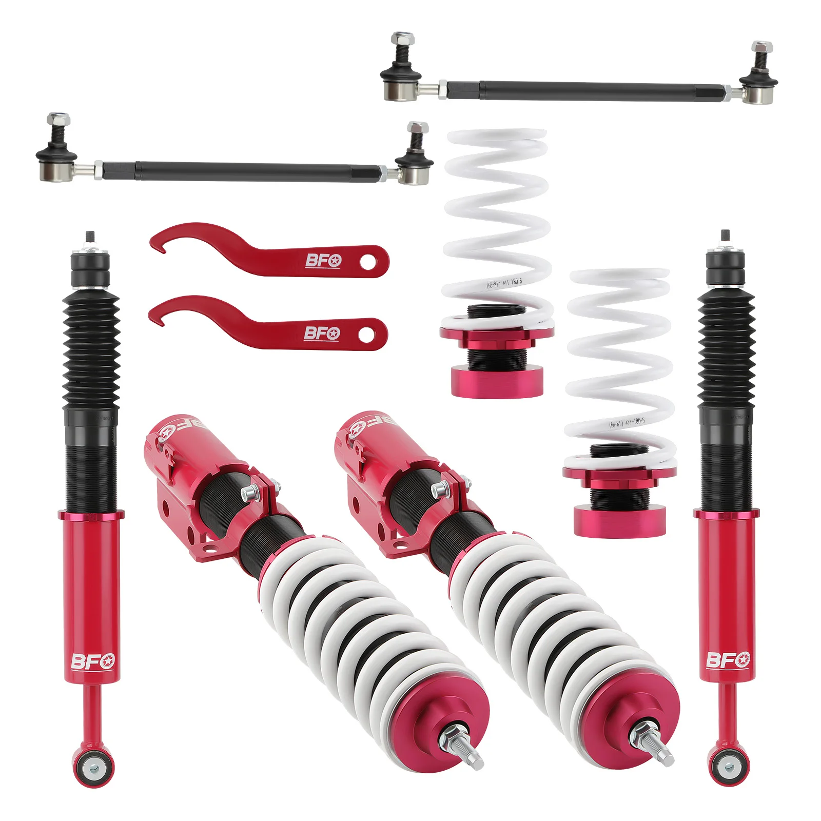 Coilover Struts Shocks Kit For Toyota Yaris 2007-2010 Suspension Kit Adjustable Height Shock Absorbers Spring Struts Shock