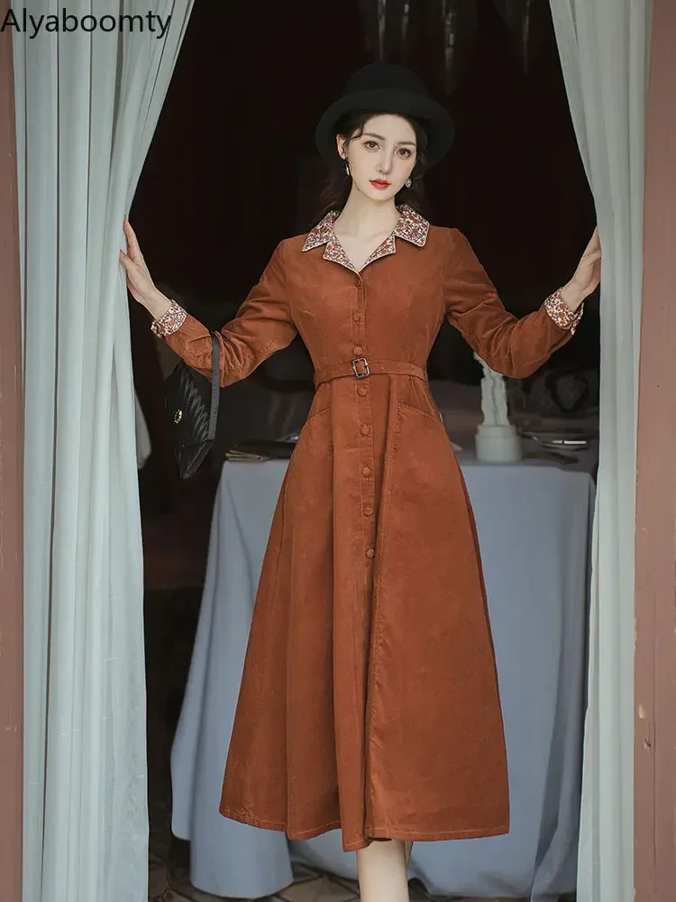 brown dress with cardigan Foteini Knit Midi Dress & Cardigan Set – Brown Chic M main image 1