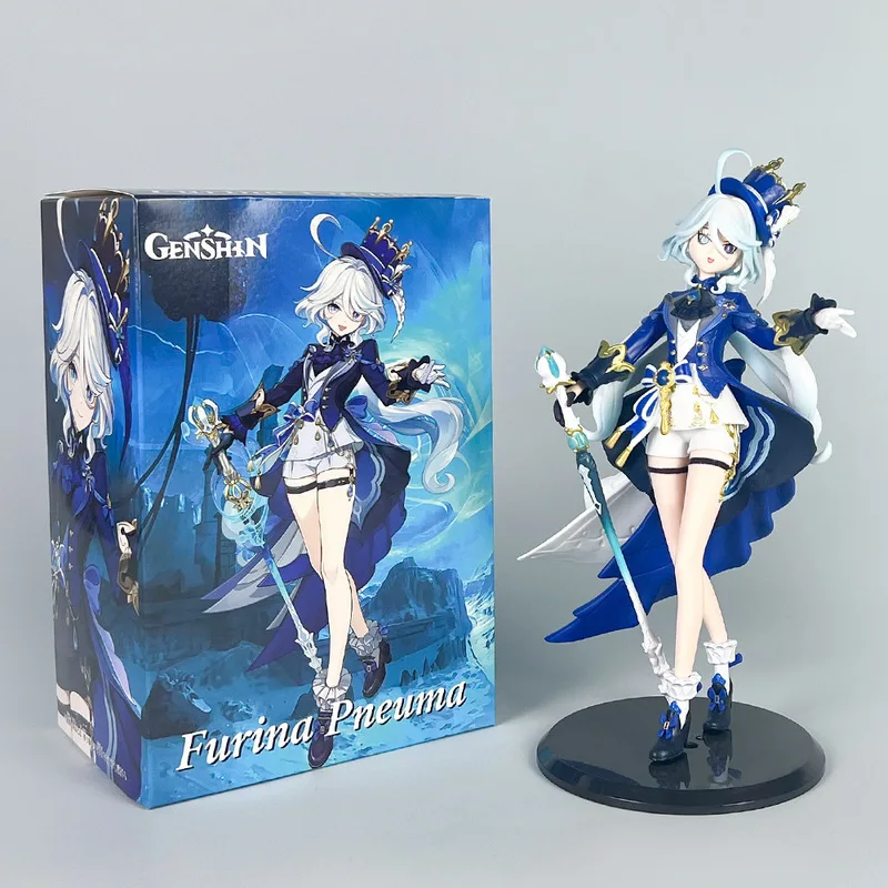 23cm Furina Figure Game Genshin Impact PVC Action Figure Anime Cute Girl Focal Focalors Collect Model Toy Doll Gift