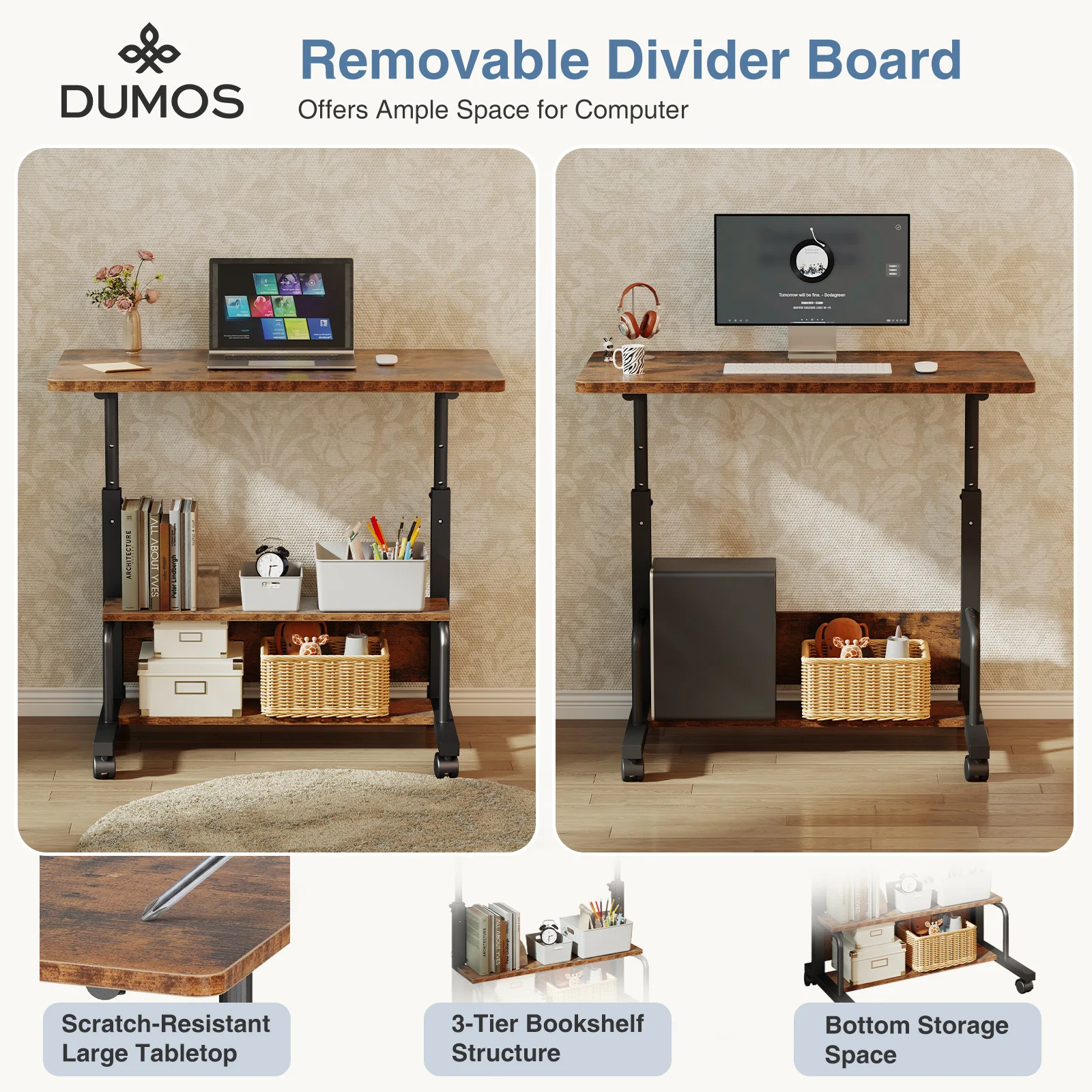 compact desk size