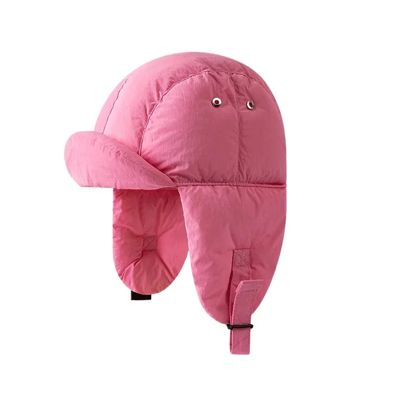 

Winter Down Cotton Hat Women's Light Bomber Hats Warm with Ear Protection Flying Hat Outdoor Riding Hat Lady