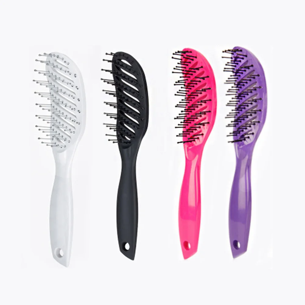 

1pc Massage Hair Comb Curved Shaped for Women Styling Plastic Portable Kallory Accessories Miss Long Term Use