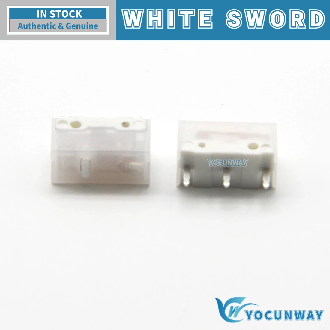 New Original Kailh White Sword Micro Switch 100 Million Lifespan Click Gaming Mouse Switches 3 Pin White Dot