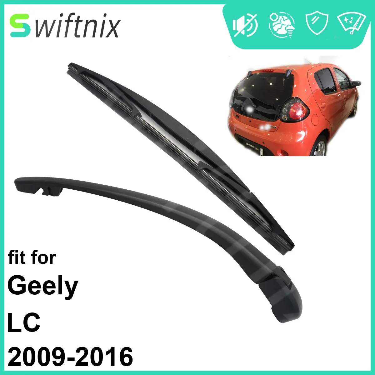 Car Rear Wiper Blade Arm Set 2PCS for Geely LC 2009-2016 Windscreen Tailgate  2009 2010 2011 2012 2013 2014 2015 2016