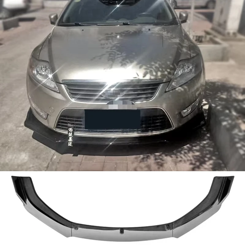 Front Bumper Spoiler for Ford Mondeo Fusion Splitter 2008 - 2011 Protector Plate Lip Body Kit Carbon Surface Chin Shovel