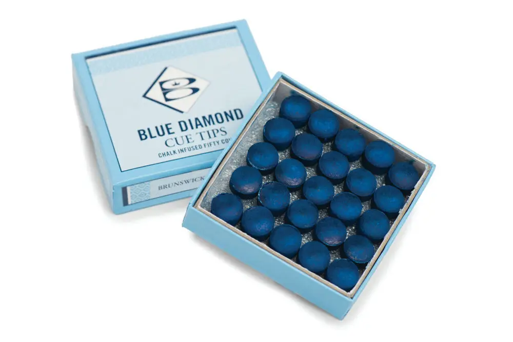 Pointe de queue de billard bleu diamant, 5 pièces/10 pièces/50 pièces, 10mm/11mm/13mm