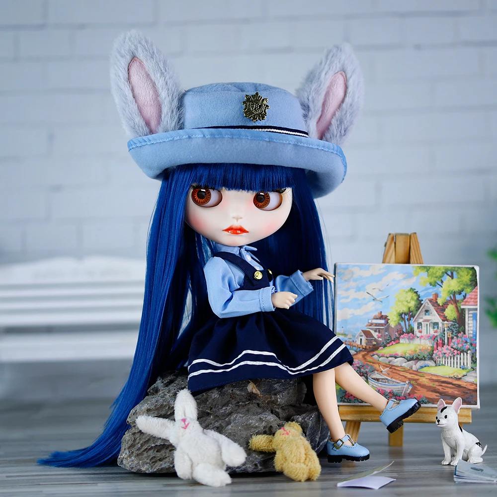 ICY DBS 브라이스 스커트 소녀 코스튬, BJD 화이트 펄 스커트, 귀여운 토끼 세트, 소녀 선물