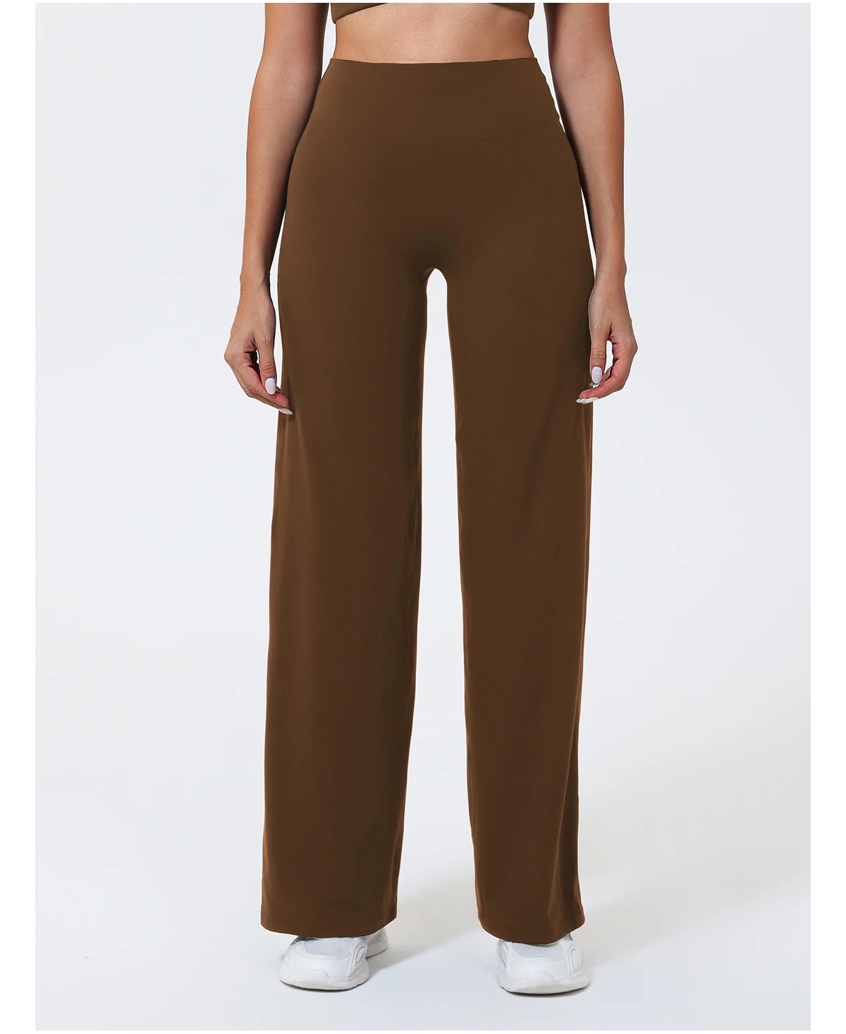 Hearuisavy Damen-Sporthose mit geradem Bein, Fitnessstudio-Bekleidung, nacktes Gefühl, Kompression, weites Bein, Yoga-Leggings, Pilates, Fitness-Strumpfhose – Detail 23
