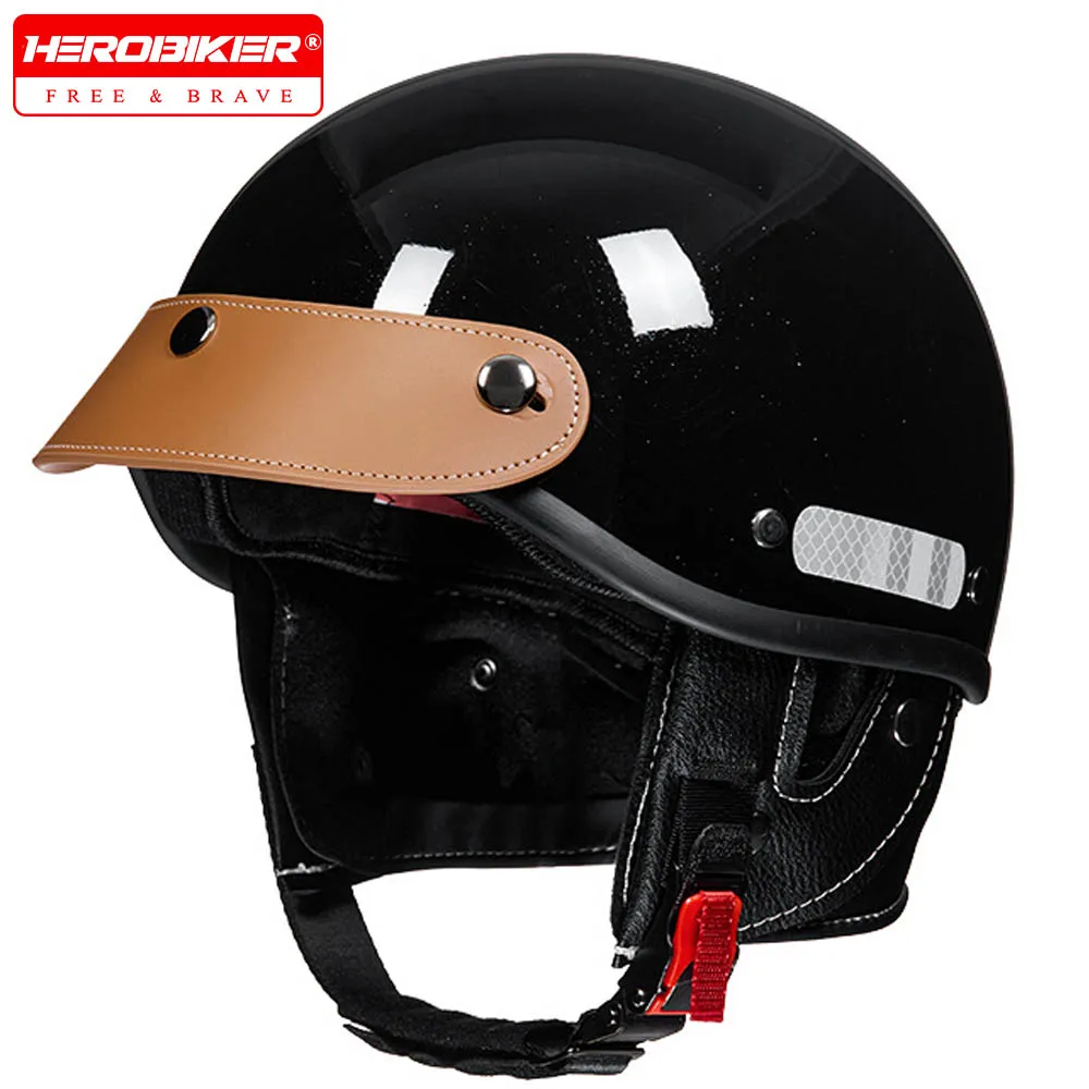 

2025 New Retro Helmets Motorcycle Helmets Personalized Electric Car Four Seasons Universal Half Helmet Motorcycle Accessories