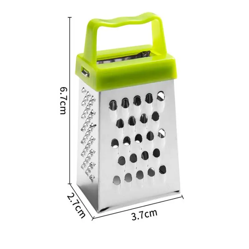 Mini râpe à concombre à quatre côtés en acier inoxydable, raboteuse à fruits, trancheurs de fromage, carottes et légumes, Gadgets de cuisine pour la maison, 2 pièces