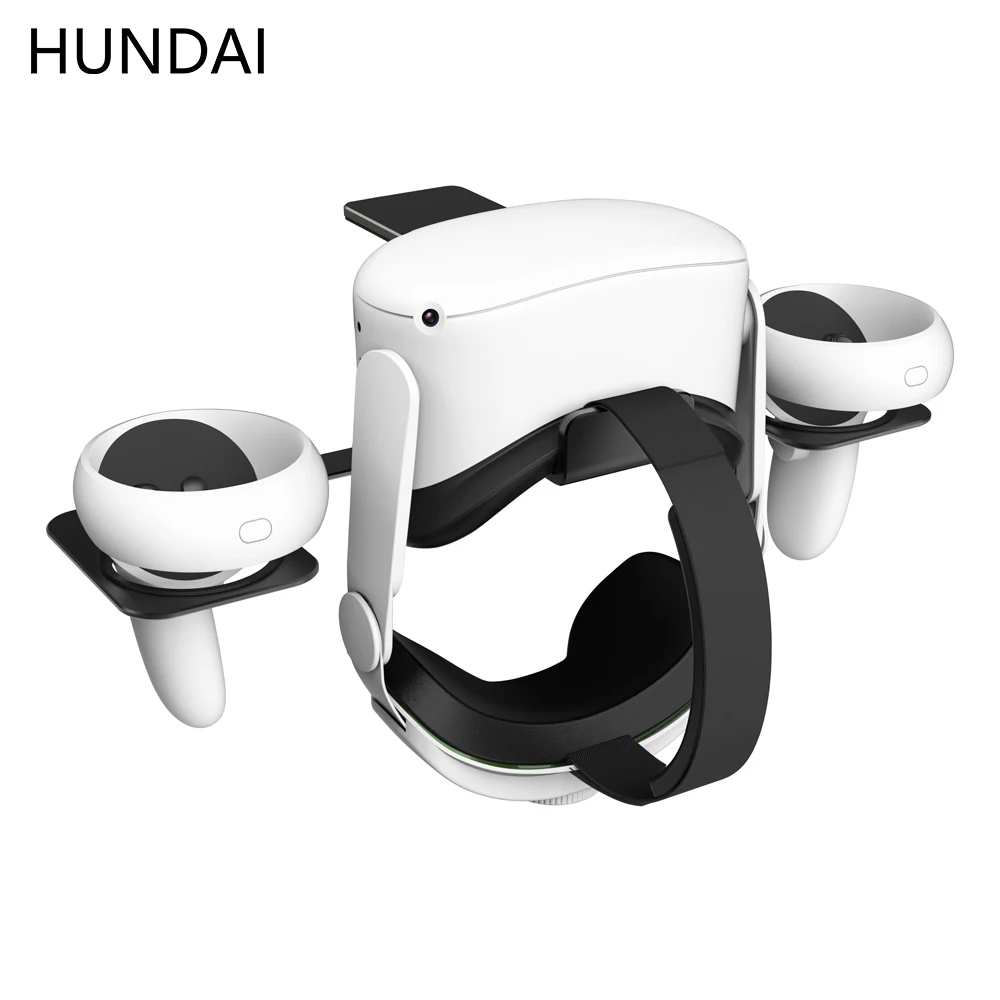 HUNDAI-Soporte de escritorio de aleación de aluminio puro, estación Simple de ahorro de espacio para Oculus Quest 2/Meta Quest Pro VR, accesorios
