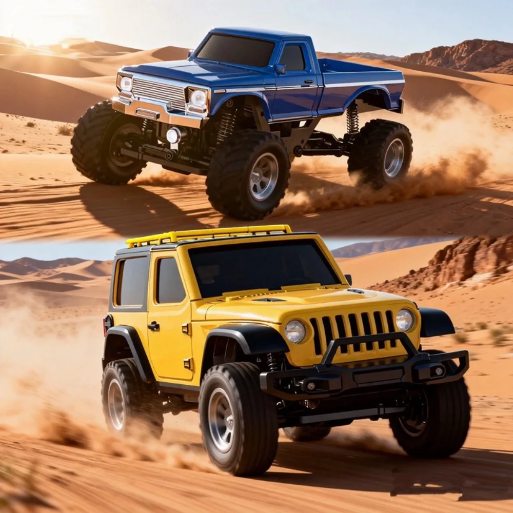 1:36 Scale 4WD High Speed Mini RC Rock Crawler, Full Proportional Remote Control Car Simulation Model Toy for Boys Gift
