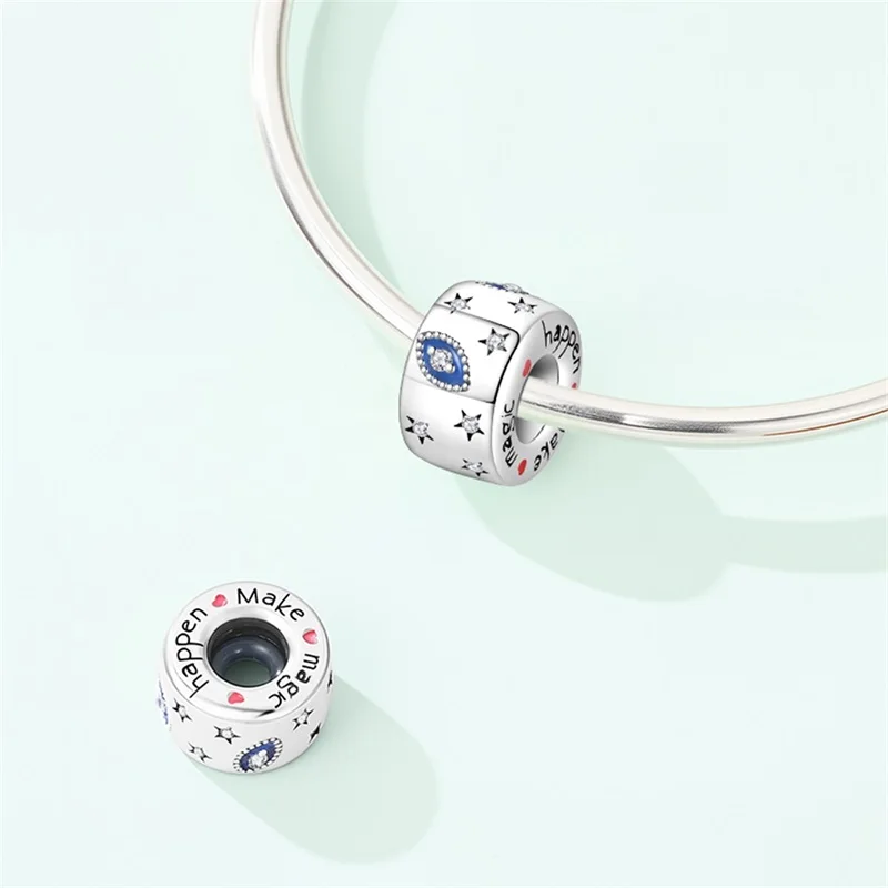 

Hot Sales 925 Sterling Silver Lucky Interval Charms Beads Fit Original Bracelet DIY For Women Girls Birthday Jewelry Gifts