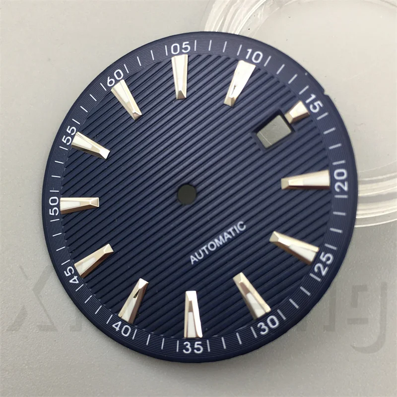 33mm Sterile Watch Dial Black Blue Green White SIlver Index With C3 Green Luminous Fit 40mm Watch Case For NH35 Movement Watches