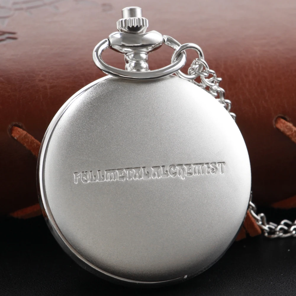 Frosted Textur Alchemist Steampunk Quarz Taschenuhr Silber Fall Halskette Anhänger Uhr Kette Männer und Frauen Weihnachten Geschenk