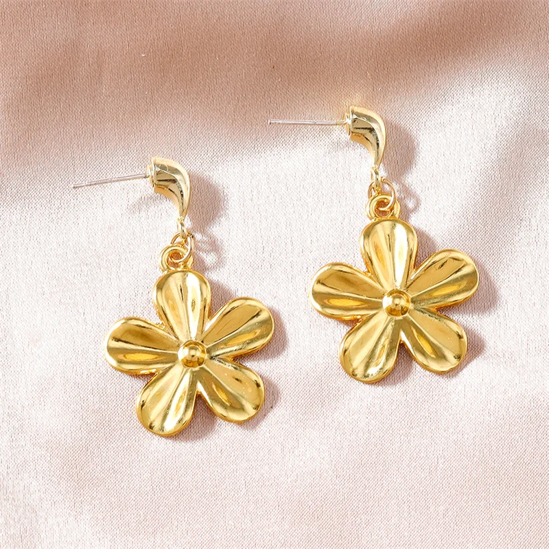 Koreanische Blumen-Ohrstecker für Frauen, Niedliche Ahornblatt-Ohrhänger, Mädchen Party Festival Schmuck Dekoration – Detail 8