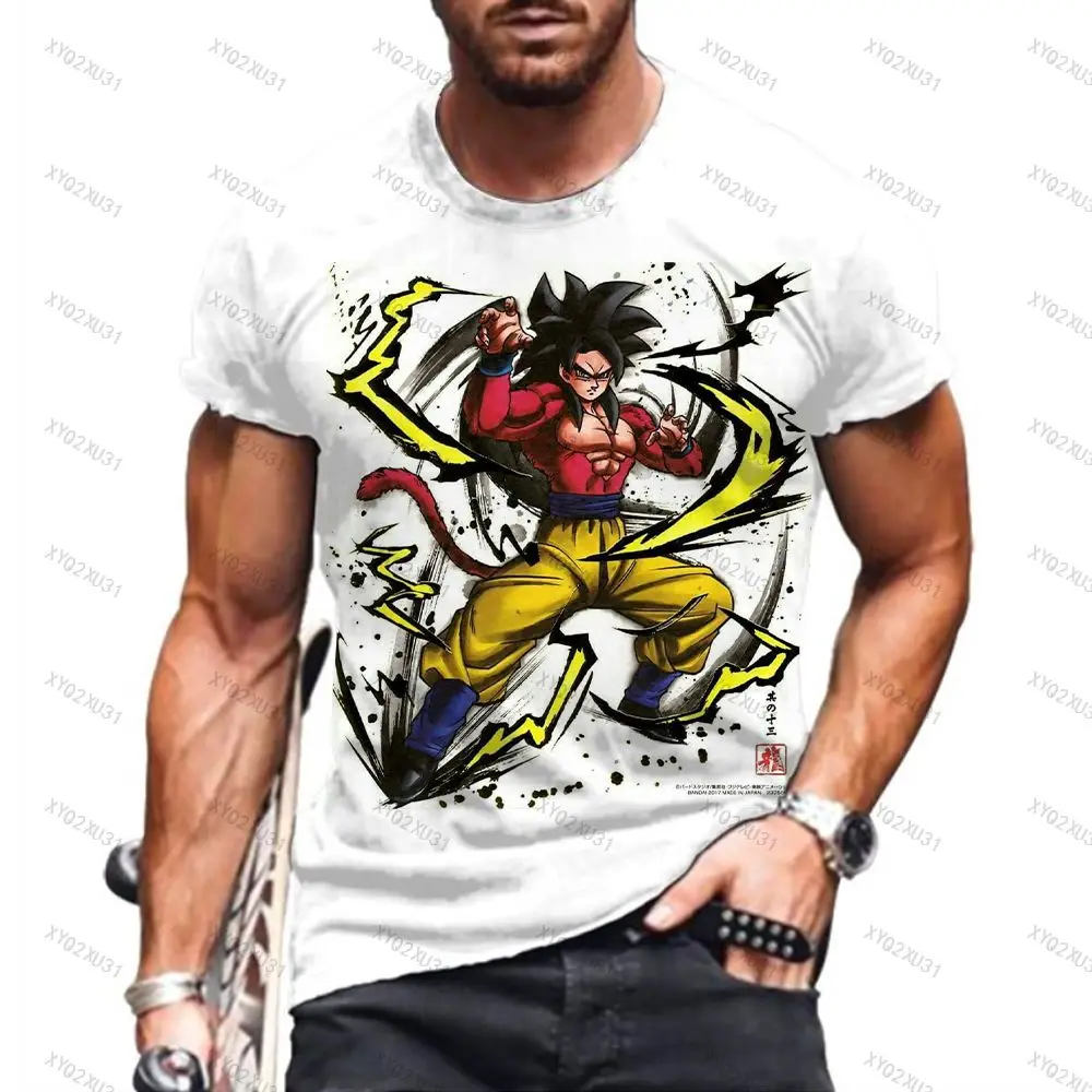 

Printed T-shirt Tops Men's Dragon Ball Z Fashion Goku Anime New T-shirts Y2k 110-6XL High Quality Oversized Vegeta Essentials