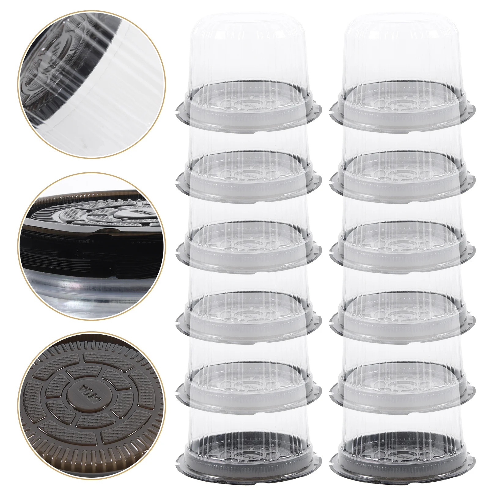 

20Pcs Clear Cake Box Durable Safe Storage Container Portable Multi-Function Baking Packing Dessert Display Case