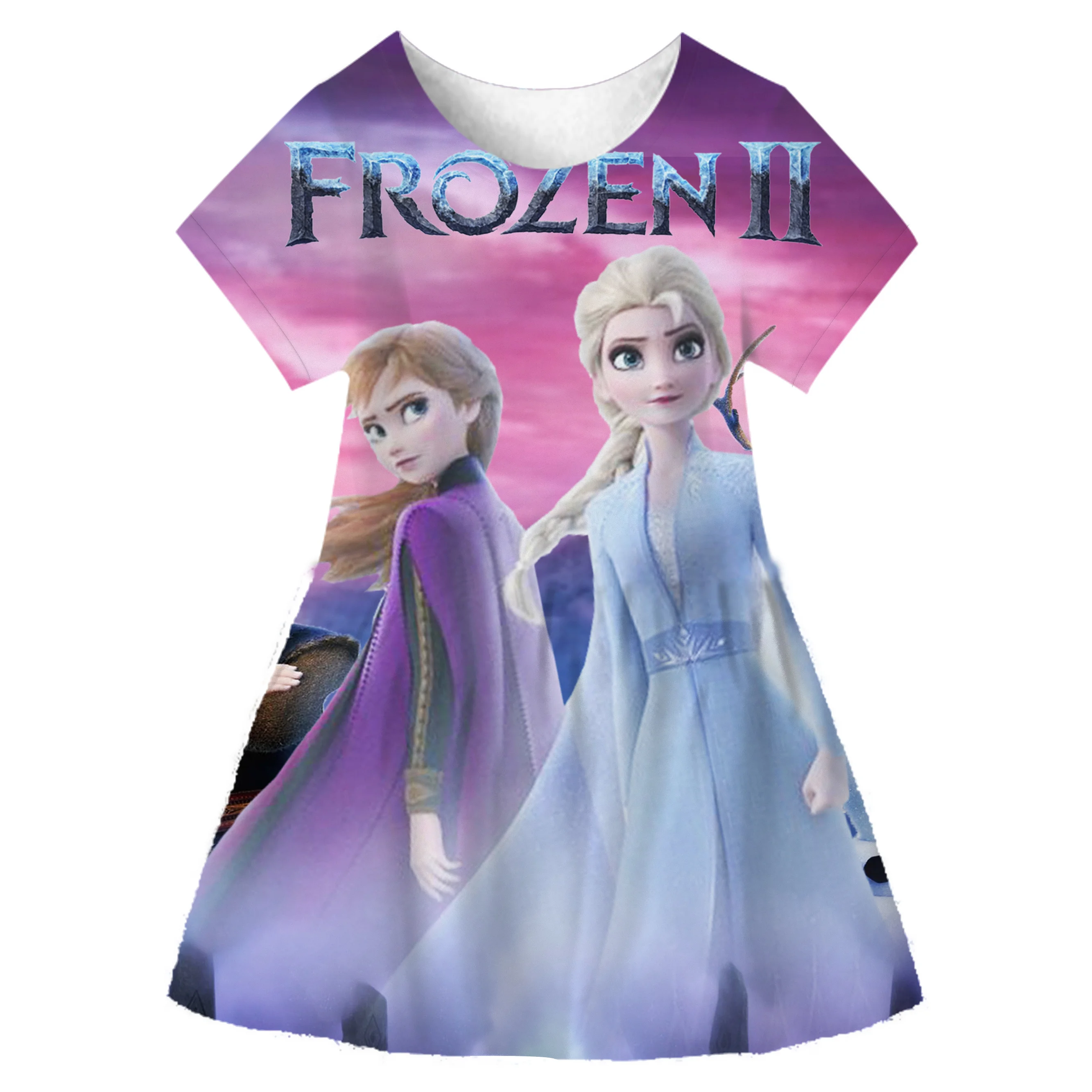 2023 Summer Disney Frozen 2 Costumes for Girls Princess Elsa Dresses Birthday Evening Kids Snow Queen Cosplay Carnival Clothing