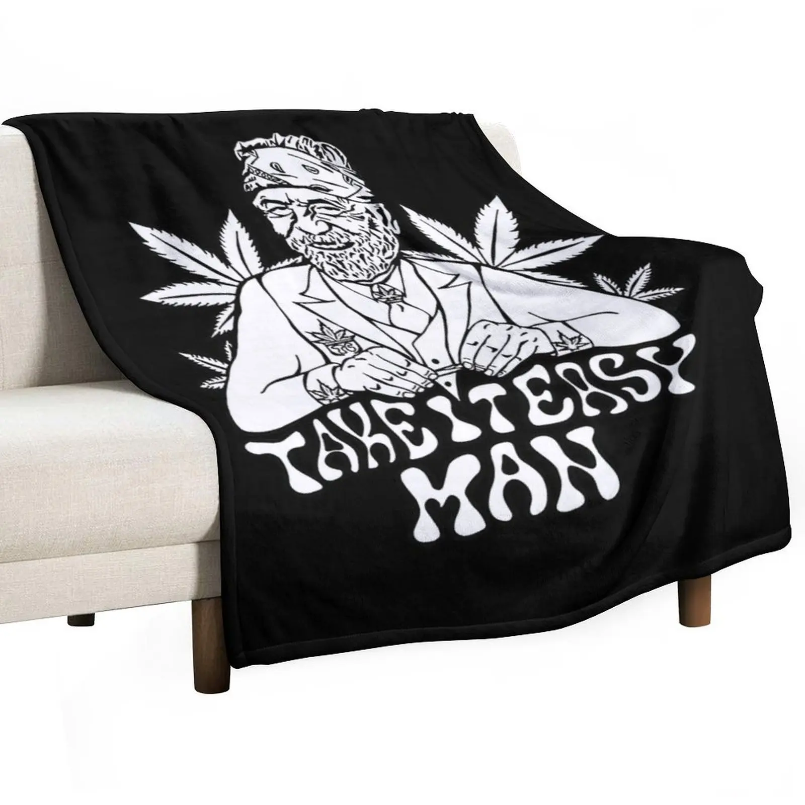 

Take It Easy, Man. Throw Blanket Picnic Luxury Thicken Blankets