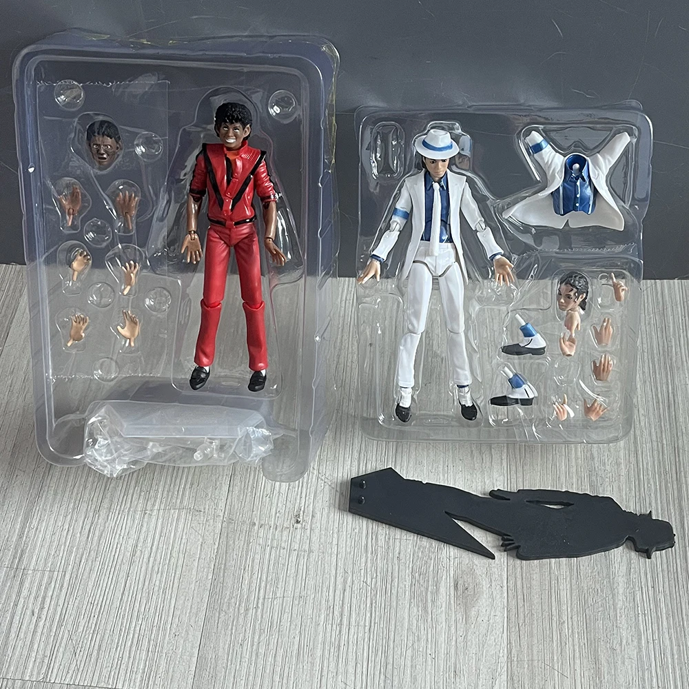 Figma 096 Michael Jackson Figur SHF Michael Jackson Smooth Criminal Moonwalk Figur mit Beweglichen Gelenken Modell Spielzeug Geburtstagsgeschenke