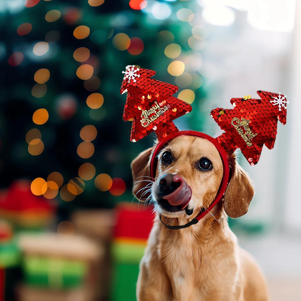 Christmas Antler Headband Dog Antler Headband Christmas Headwear for Puppy Reindeer Pet Costumes Accessories for Pets