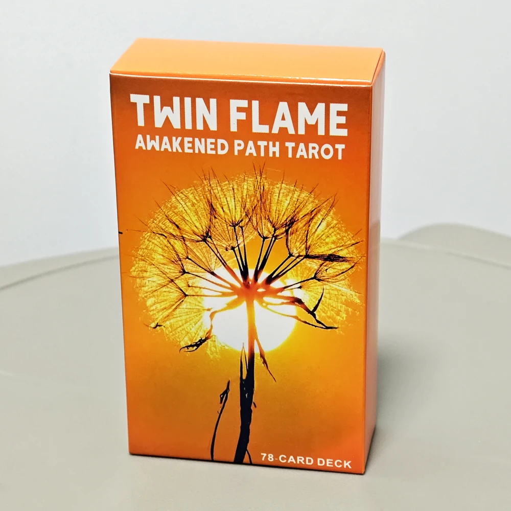 Twin Flame Awakened Path Tarot 78 Pcs 10.3*6cm Keyword Cards with Meaning Oracle Card Deck Picture Tarot Reading Cards