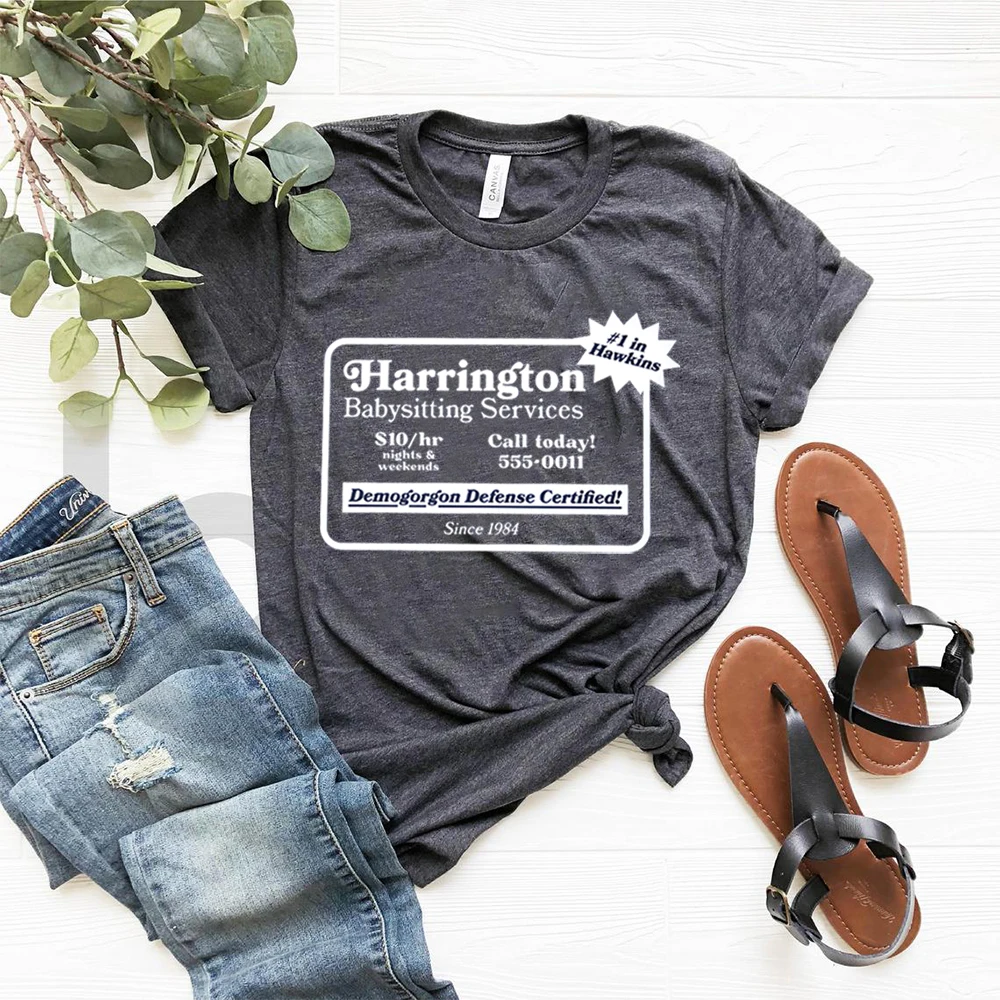 Steve Harrington Mom of The Year Shirt Babysitter Service Graphic Tee Mvovie ST5 Inspired Short Sleeve T-shirts Streetwear Tops