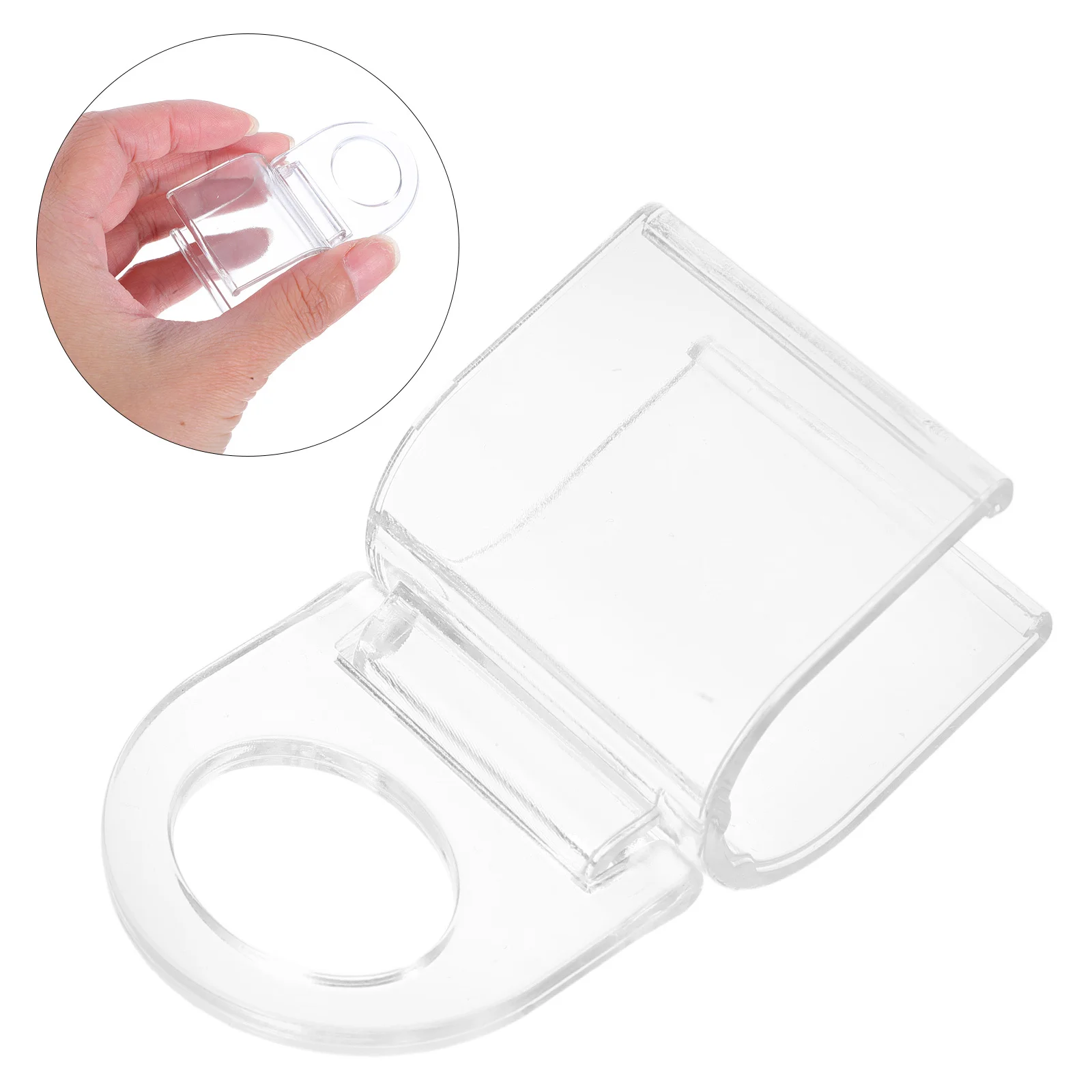 

6pcs Clear Plastic Curtain Holder Hooks Roller Blind Chain Safety Clips For Drapery Window Shades Pull Down Shade Fasteners