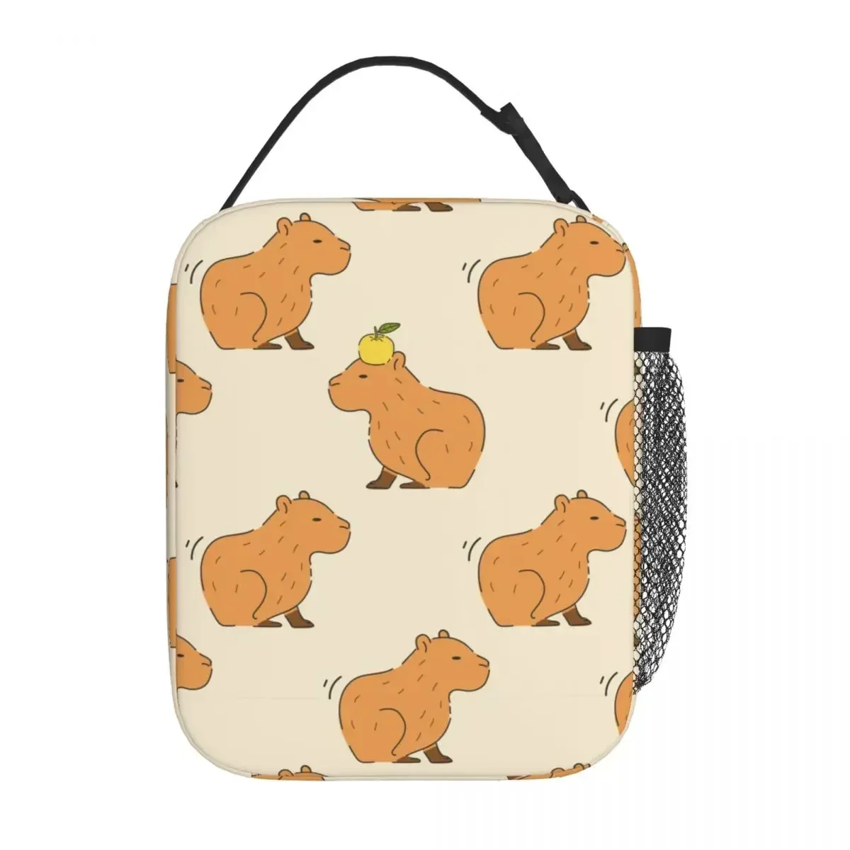 Capybara Cartoon Insulated Lunch Bag High Capacity Meal Container Thermal Bag Tote Lunch Box Beach Travel Girl Boy