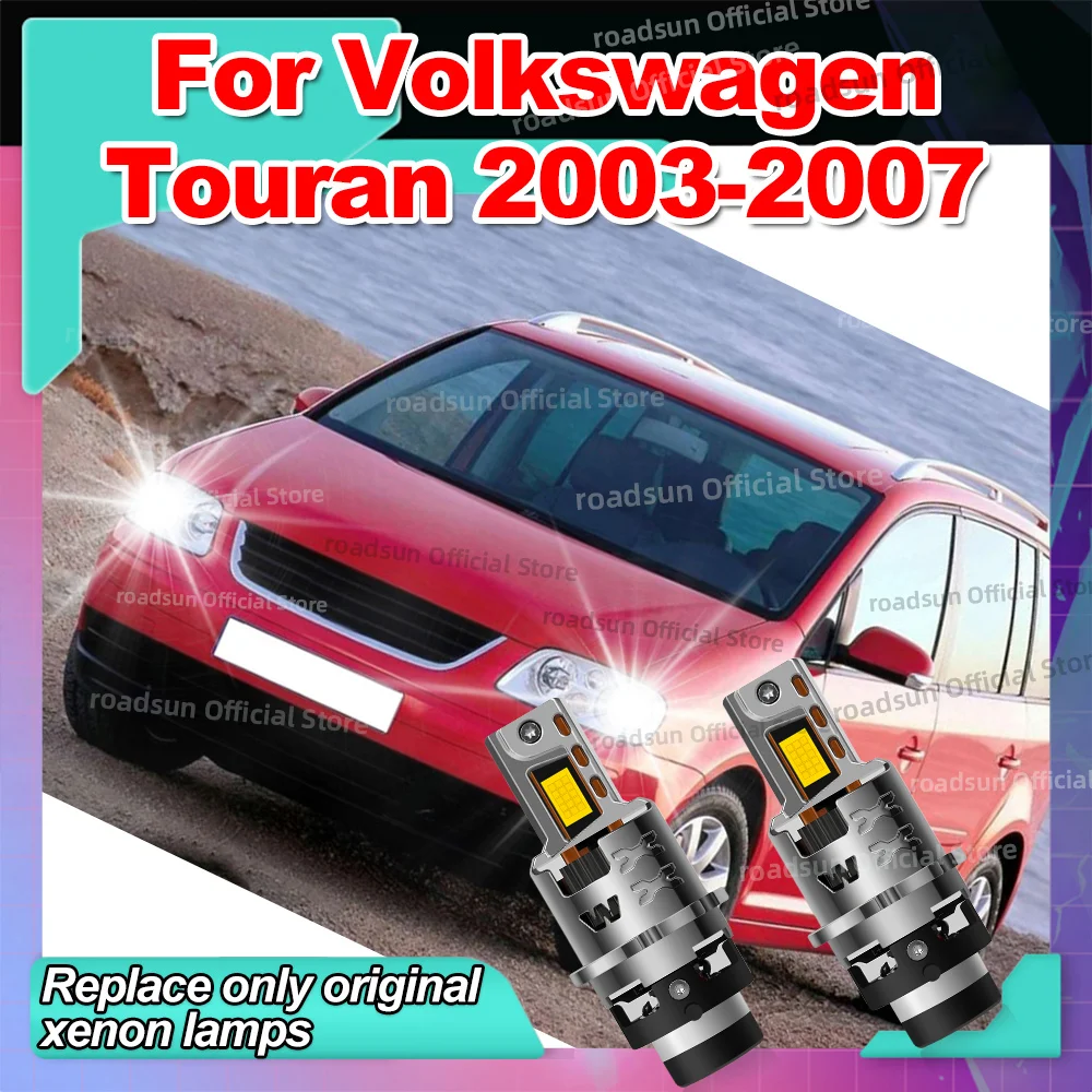 

LED Headlight 6000K Canbus 50000LM Turbo Fan Car Bulbs Xenon Lamp Upgrade For Volkswagen Touran 2003 2004 2005 2006 2007