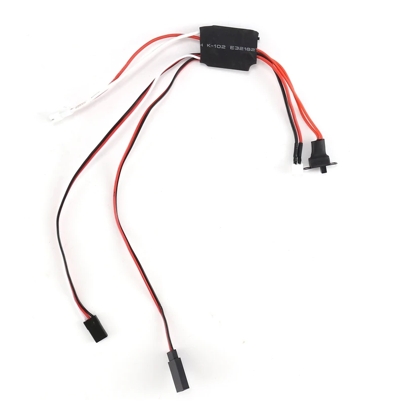 050 66T Brushed Motor & 30A ESC & 2 White 2 Red LED Light For Axial SCX24 1/18 1/24 1/28 1/32 RC Car Upgrades Parts