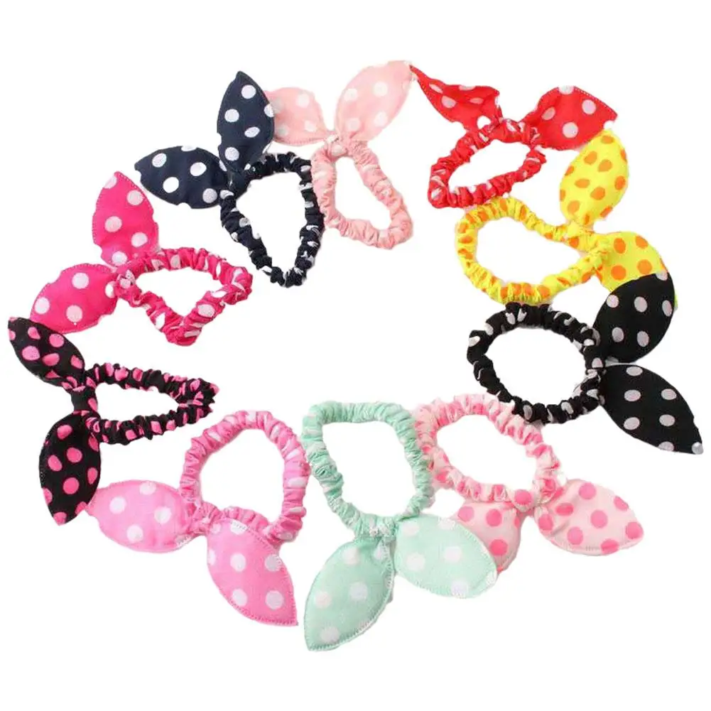 1Pcs Cute Rabbit Ear Hair Bands Girl Rubber Band Elastic Rope Korean Baby Accessories Children Headwear Ornaments Hair Hair M7N6