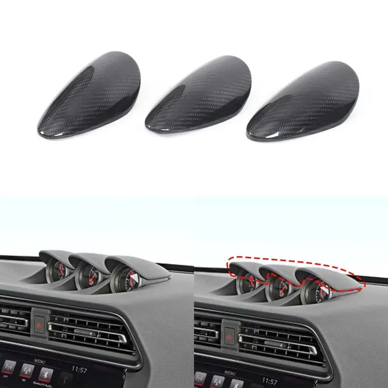 Real Carbon Fiber For Nissan 400Z Car central control speed difference display case cover decorative sticker car  accessories