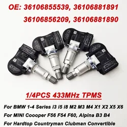 For BMW 1-4 Series Mini Cooper F56 F54 Alpina B3 B4 36106855539 6855539 36106881891 36106856209 433Mhz TPMS Tire Pressure Sensor