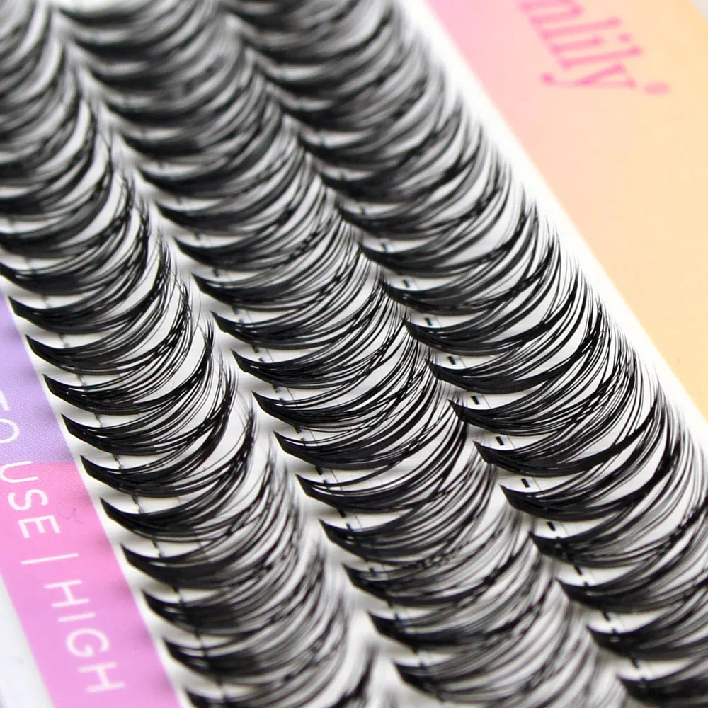 Moonlily Hoge Kwaliteit Zijden Cluster Wimpers Extensions Natuurlijke Lange Zachte 3D Volume Effect Faux Bunche Individuele Make-Up Lash