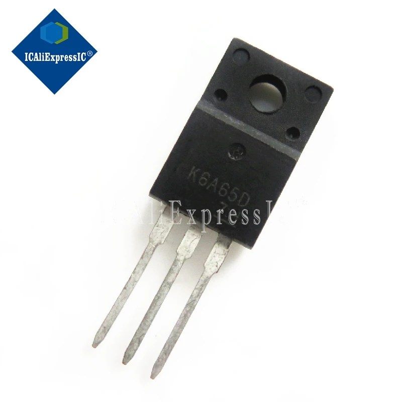 10pcs/lot TK6A65D K6A65D TO-220 MOSFET N-Ch FET 650V 4.0s IDSS 10 uA .95 Ohm New original In Stock